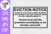 Eviction Notice Overdue - Pregnancy SVG - Maternity SVG